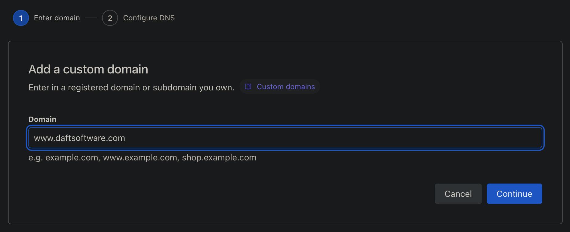 Custom Domains